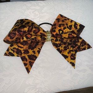 Cheetah Print Cheer Bow